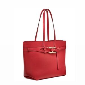 Brand New Halston 100% ManMade Tasha Tote Bag Crafted Premium Leather